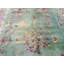 Tapis de style art déco chinois antique floral vert des années 1920 10 pi x 15 pi 6 po