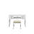 Classic 1 Vanity With Stool In White, Plywood , Open-up Mirror, Drawers, Cushion Seat, Unique Legs, Top Panel For Bedroom Use Modern White Stool, Rubber Wood, Legs Furniture