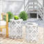 Ensemble de tables d'appoint modernes en métal à motif floral pour un décor de salon contemporain et polyvalent