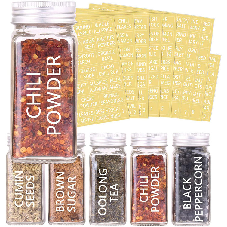 42 Pcs Glass Spice Jars 4oz Prep & Savour