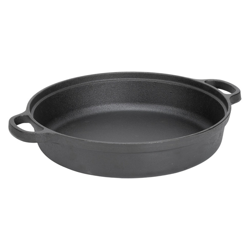Living And Home Cast Iron Round Braiser with Lid, 1.9L, 22cm