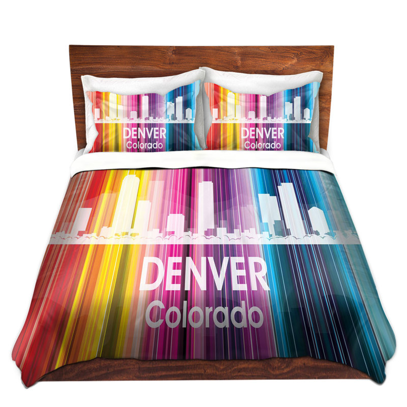 Ensemble de housse de couette city ii denver colorado, 1 housse simple + 1 taie standard