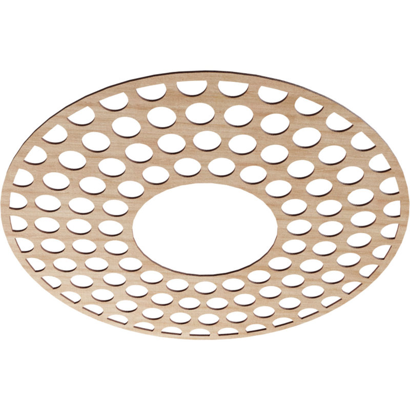 Médaillon de plafond en bois Fink, Aulne, H 40 po x l 40 po x P 0,25 po