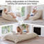 Fauteuil à billes convertible 80 po 3 en 1 avec coussin blanc-139270321-145975447
