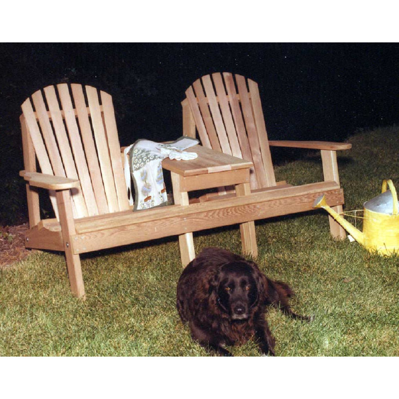 Wood Outdoor Adirondack Chair With Table