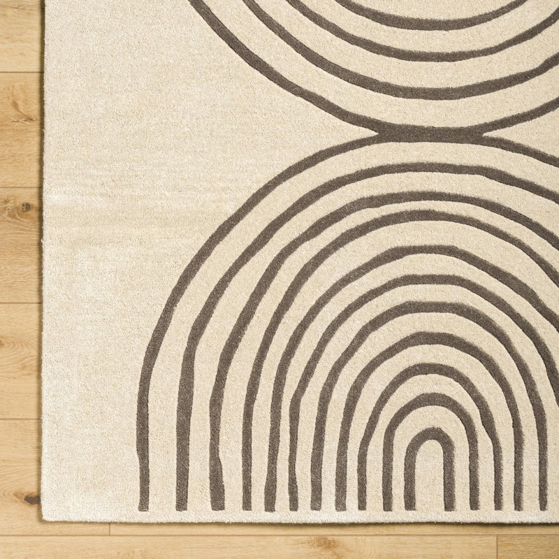 Wool Geometric Indoor Rug, Rectangle 2' x 3'