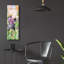 «Black Iris» par Sharon Pitts, art mural en verre acrylique, 12 po x 36 po-1158265419