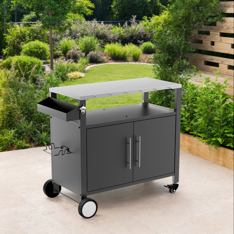 Outdoor Grill Cart With Storage