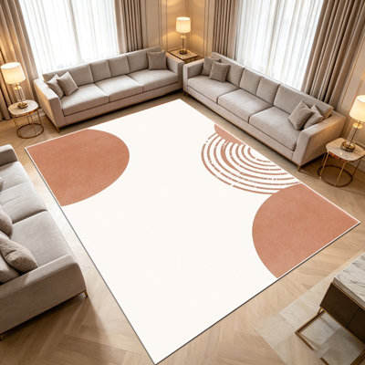 Tapis de style géométrique de 1 pièce pour le salon, doux et confortable, convenant à toutes les saisons, facile à entretenir, tapis de sol intérieur lavable à la machine, ferme sous la table convenant à la chambre à coucher, à la salle à manger, au couloir, au patio, au balcon, à la maison .. .
