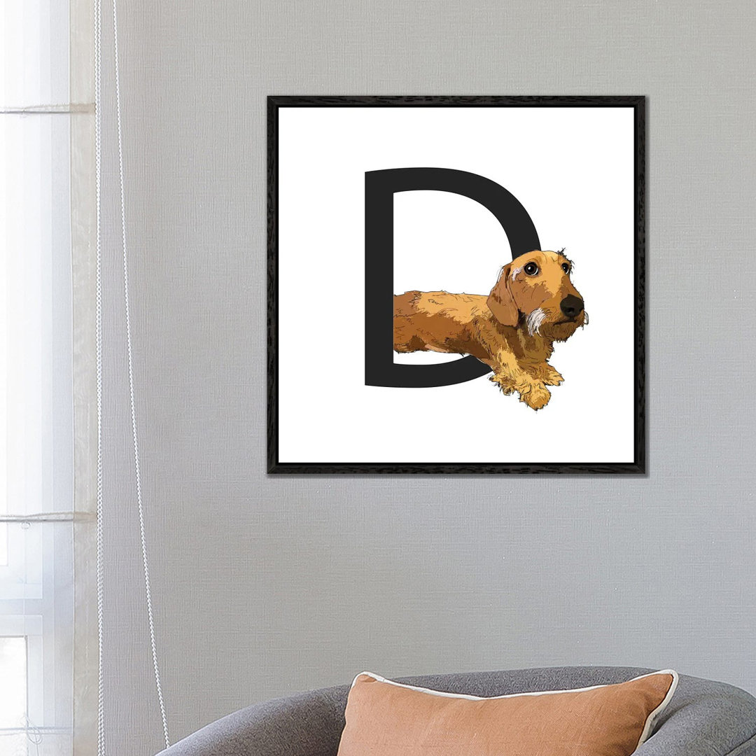 D Is For Dachshund von Sketch And Paws - Gallery-Wrapped Canvas Giclée on Canvas