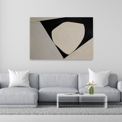 Geometric Fragments Black 3 Abstract Contemporary Geometric Wall Art