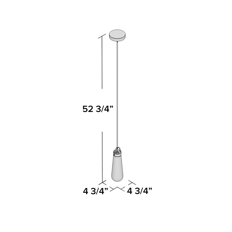 Edern 1 - Light Single Pendant, Nickel