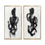 «And And Minimal Woman Silhouette I - Abstract Shapes», ensemble de 2 pièces d'art mural-1094586007-1094585961