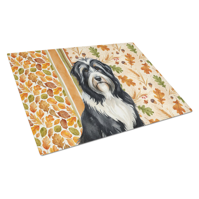 Planche à découper en verre Black Beardy Collie