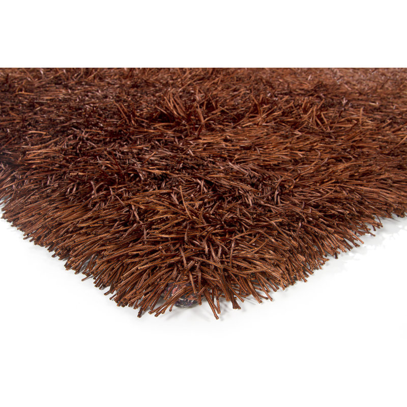 Poligan Hand Loomed Area Rug in Brown, Rectangle 7'9" x 10'6"