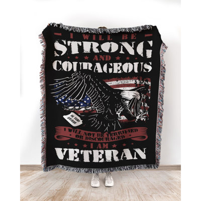  I Am Veteran Cotton Blanket