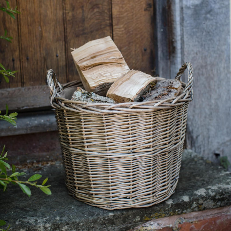 Bay Isle Home Wicker Decorative Basket, Antique Wash