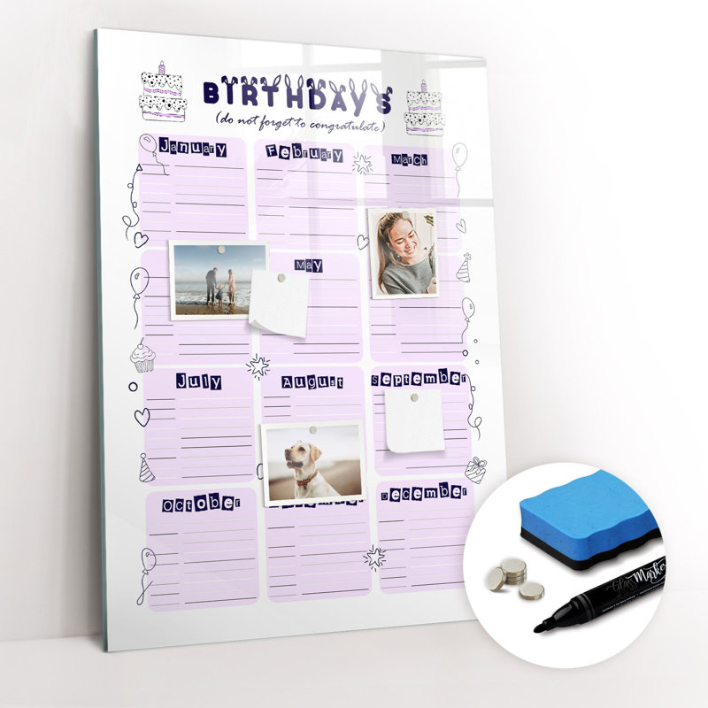 Magnetic Glass Dry Erase Board
