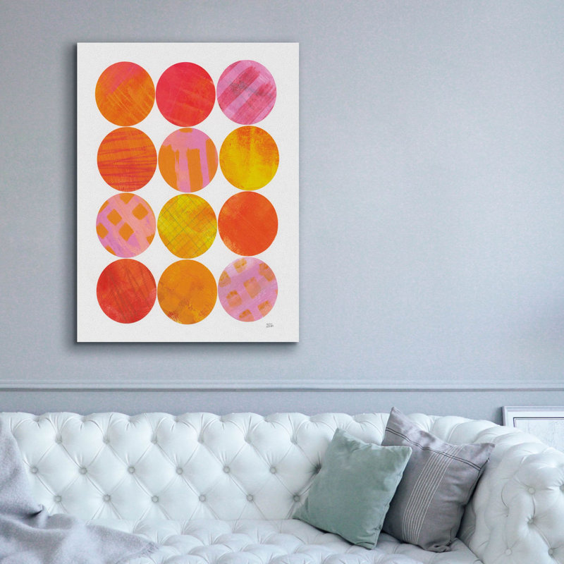 "George Garden", "Kitchen Garden Dots 1" par Melissa Averinos, art mural sur toile, H 54 po x l 40 po x P 1,5 po