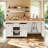 85.5" Extendable Kitchen Island with Power Station & Expanded Storage-1367450994