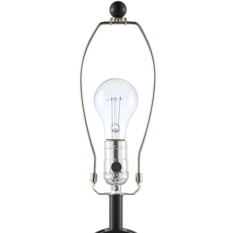Parham Table Lamp, White, Black/Clear
