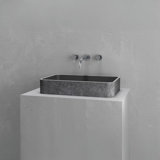 Vast Studio Textured Concrete Rectangular Countertop Bathroom Sink