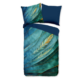 Cotton Abstract Duvet Cover with Pillowcases Included