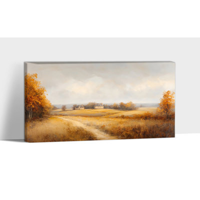 Paysage d'automne, art mural - paysage d'automne rétro, décoration murale, paysage d'automne, art mural sur toile, peintures d'automne pour cadre de salon, reproduction sur toile tendue