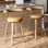 Tabourets de bar pivotants en similicuir (ensemble de 2)