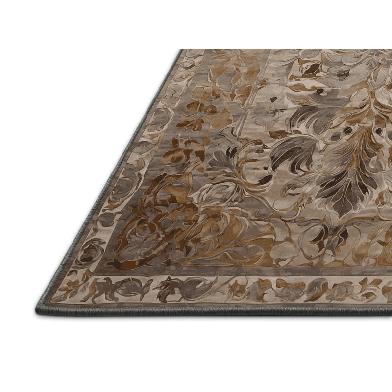 Tapis gris soyeux et moelleux, Rectangle 2 pi x 3 pi