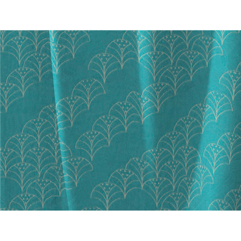 Lizeth Pencil Pleat Opaque Single Curtain, Turquoise, 225cm Width x 145cm Drop