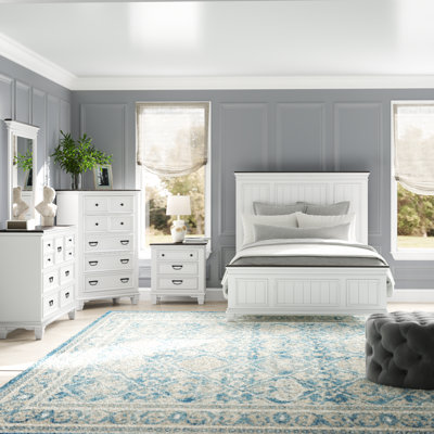 Semaj Wood Bedroom Set With Shiplap Panel