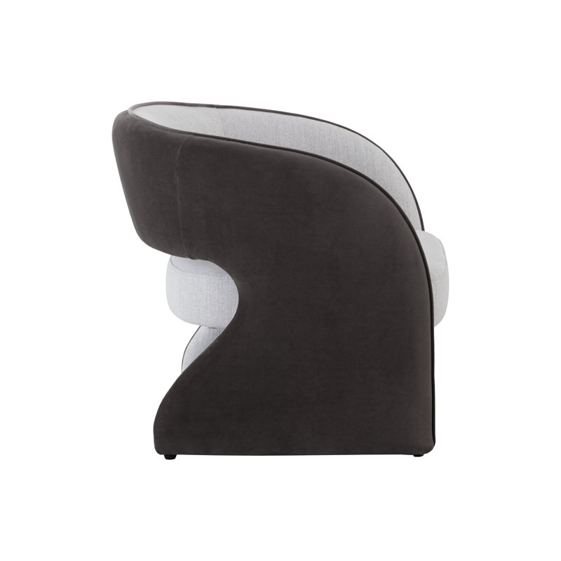 Lounge Chair, Gray Polyester