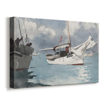 The Sloop "Lizzie"-Winslow Homer-Gallery Wrapped Canvas-c. 1873