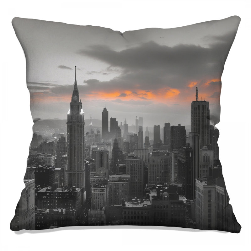 New York City Skyline Double Sided Throw Pillows, 20 x 20 inches