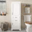 Armoire de salle de bain avec 2 portes à charnières et tiroirs