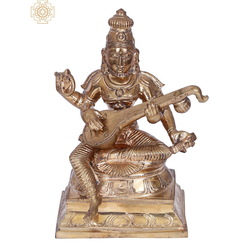 Figurine Saraswati déesse assise