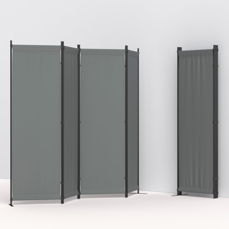 Cloison pliante 4 panneaux l 88 po x H 67,5 po, Gris