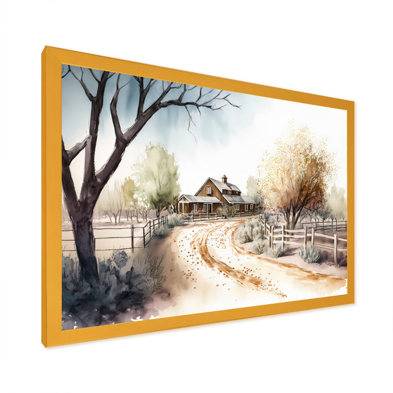 «Welcome to the Ranch», reproduction sur toile, H 24 po x l 32 po x P 1 po, Encadrement doré