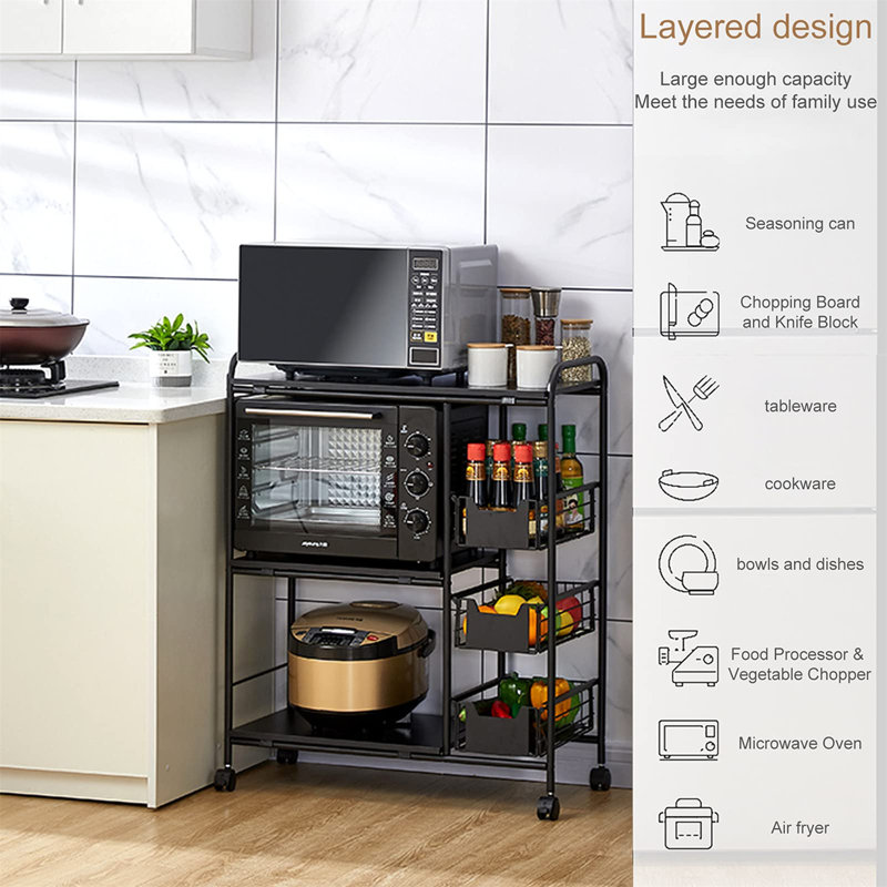 Étagère de boulanger standard Ryle Steel compatible avec les micro-ondes