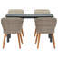 4 - Person Patio Dining Set with Rectangular Table , Cushions Included
