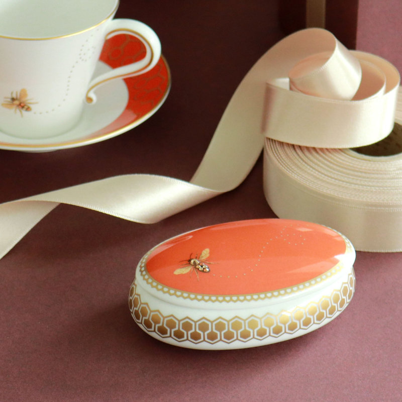 Bone China Accessory Box + Hand Painted