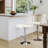 Vegan Leather Swivel Adjustable Height Bar Stool-107167917
