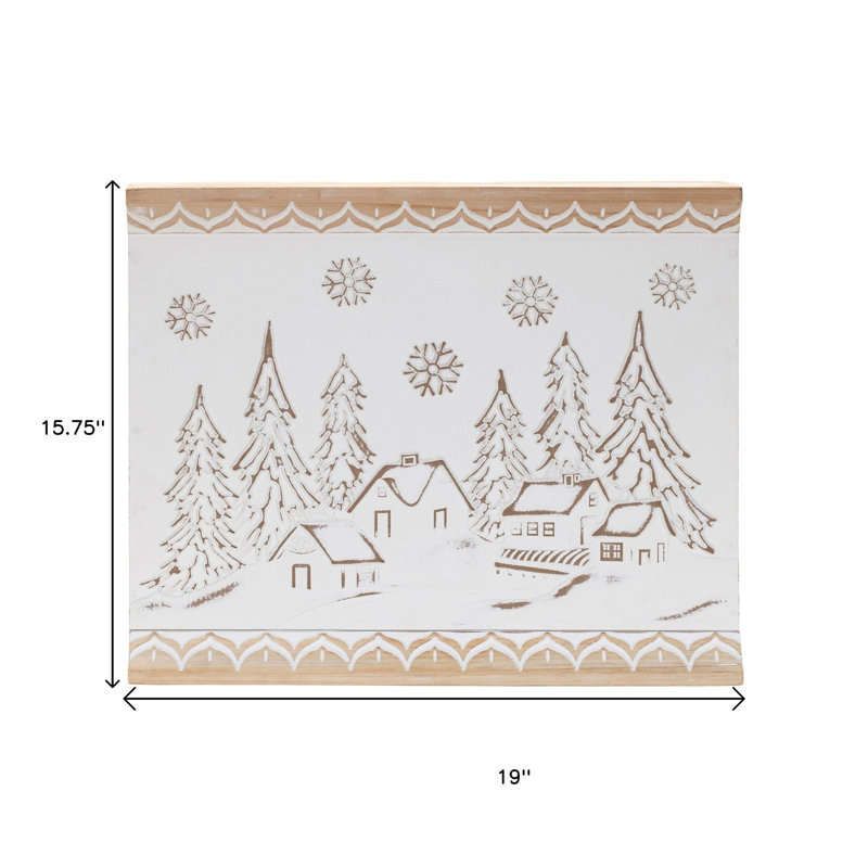 Décoration murale suspendue arbres de Noël 16 po x 19 po
