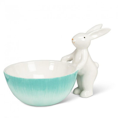 Lapin tenant un bol