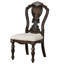 Ensemble de 2 chaises d'appoint en tissu brun foncé Isolde