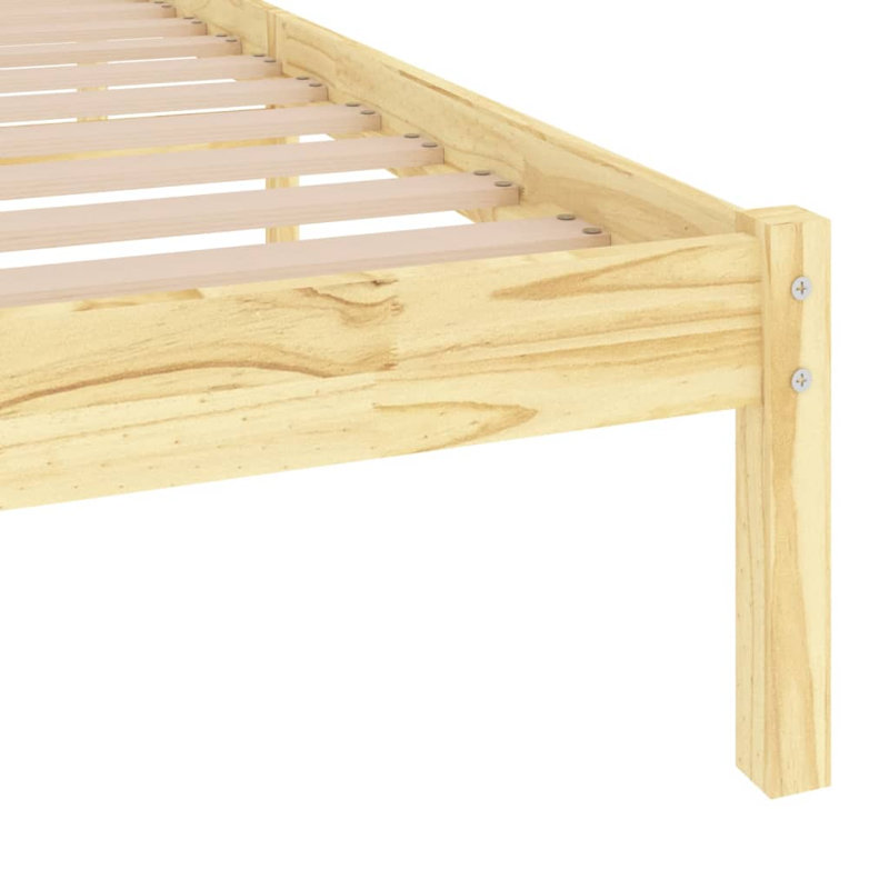 Bed Frame Solid Wood, 90 x 200cm, natural