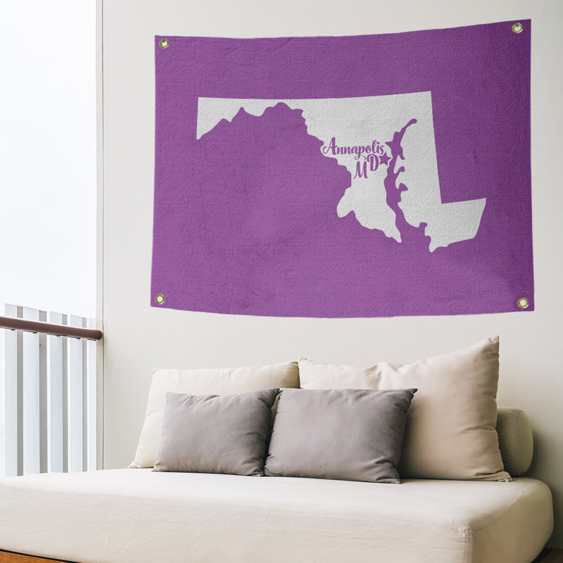 Tapisserie murale maryland annapolis, H 26 po x l 36 po, Violet