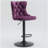 Purple Adjustable Height Swivel Metal Pedestal Bar Stools with Footrest-1222219680-1222219683
