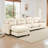 Modular Sectional L Shaped Couch With Ottoman,Soft Chenille Fabric,Ergonomic Design,Tufted Cushion Backrest Design,High Quality Wooden Base Easy Install,Fits Bedrooms Living Rooms Reading Nooks,Beige-369690738-369690736